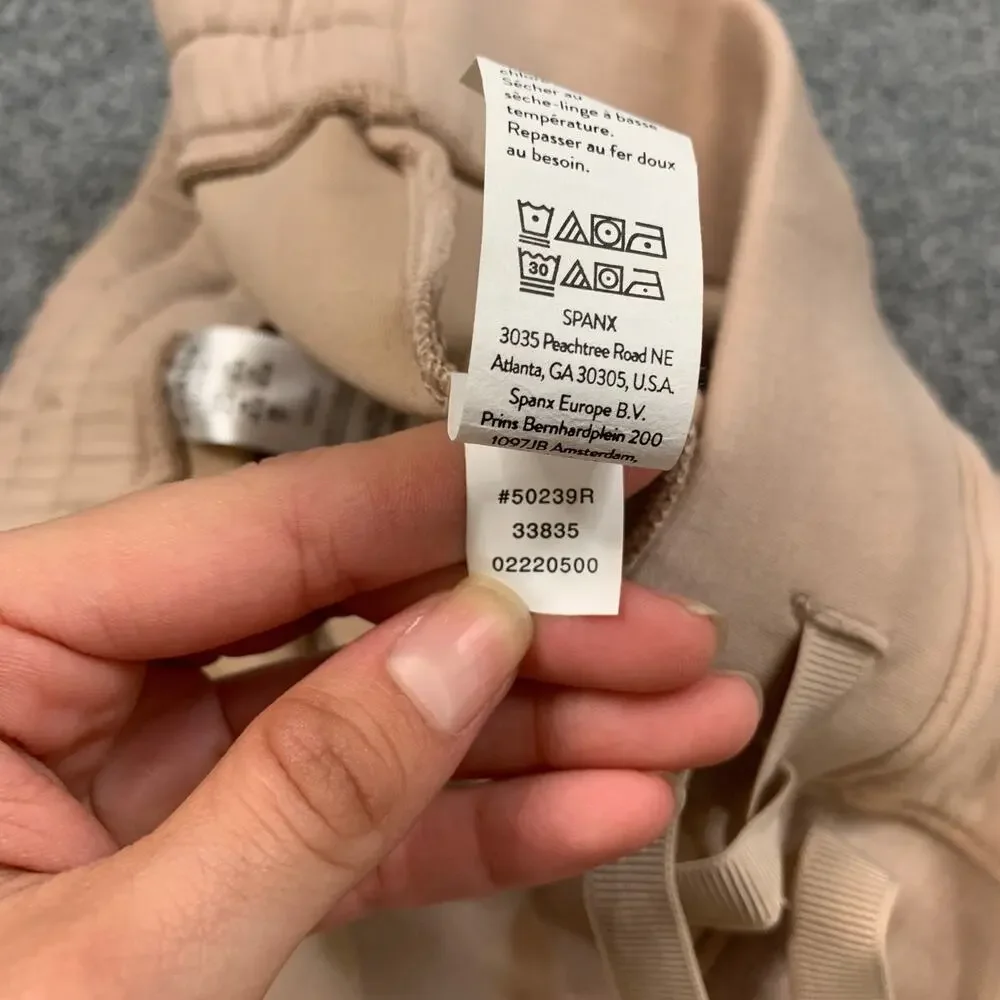 Spanx Pants Womens L Large Sand AirEssentials Wide Leg Drawcord Relax Fit Sweat - Picture 8 of 11